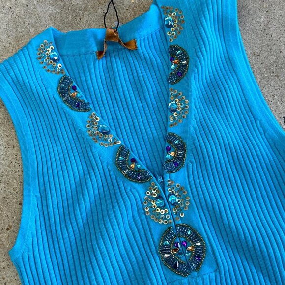 2000s beaded tank top // deadstock - Picture 3 of 8